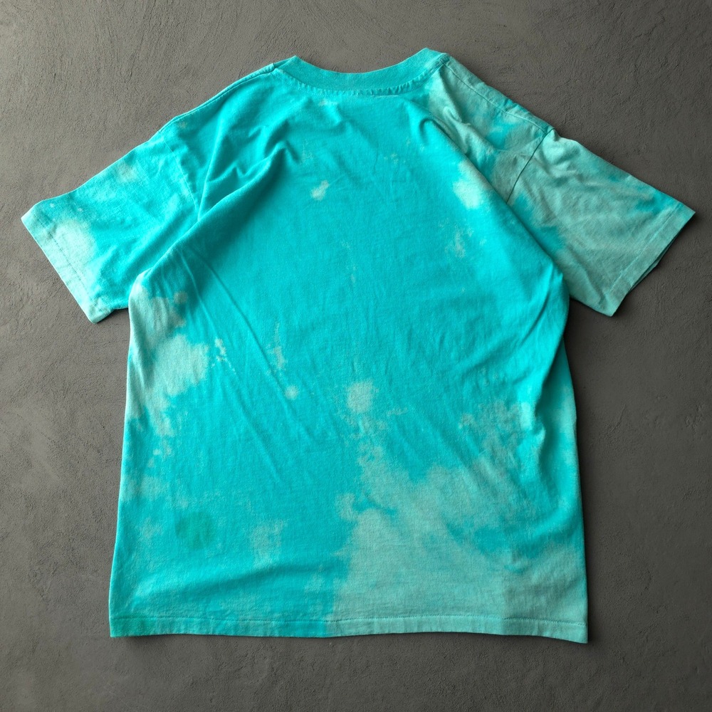 Vintage 1990s T-shirt XL Teal Annapolis Maryland Bleach Wash Hanes - Picture 3 of 9